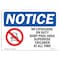 Signmission OSHA Notice, 5" Height, No Lifeguard On Duty In Baby Sign With Symbol, 7" X 5", Landscape OS-NS-D-57-L-14677 - alternate 1
